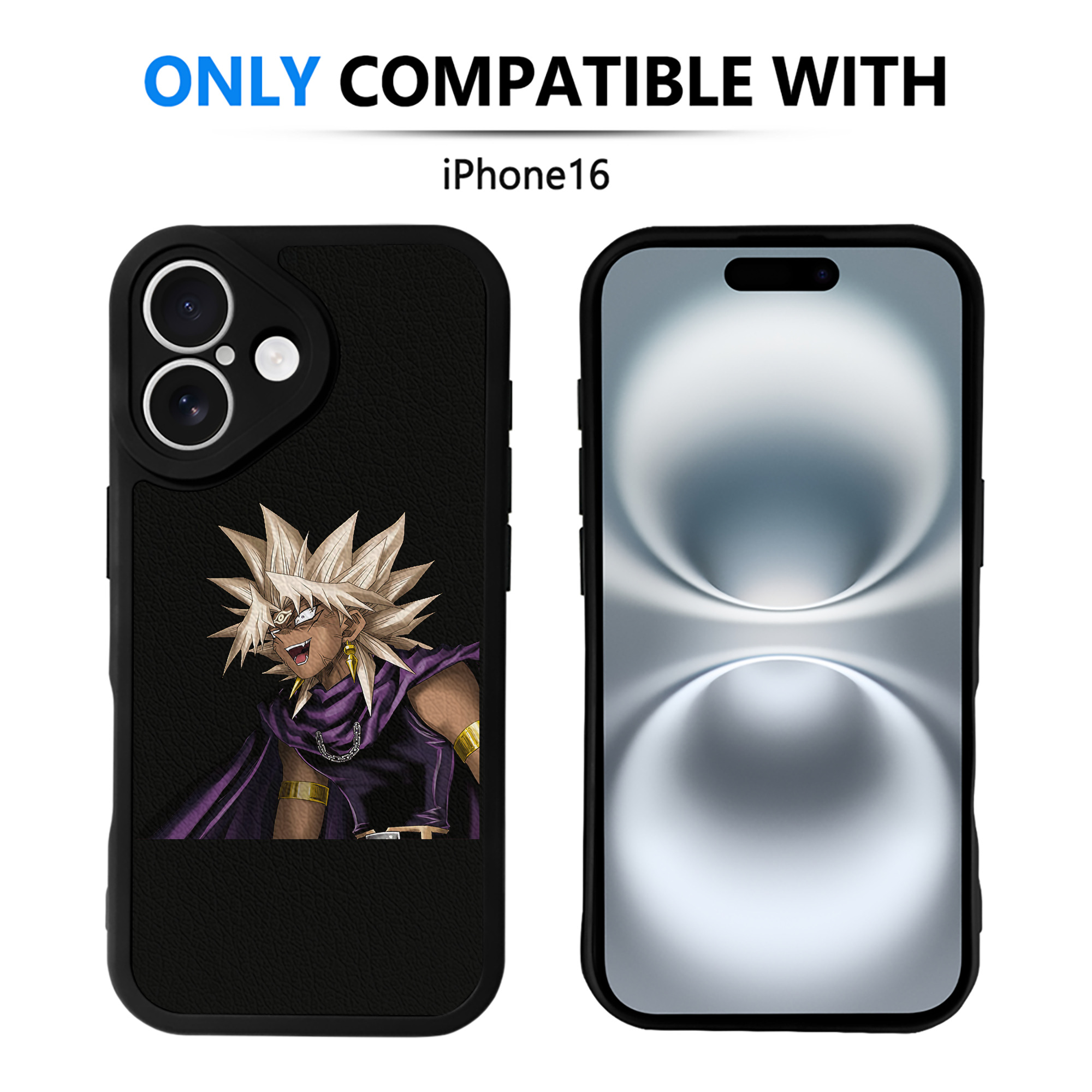 遊☆戯☆王 Yu-Gi-Oh! 【iPhone 16シリーズ対応】シリコンスマホケース（レザー調） 材質：シリコン